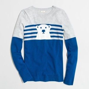 ☁️ J. Crew Intarsia Merino Wool Polar Bear Sweater